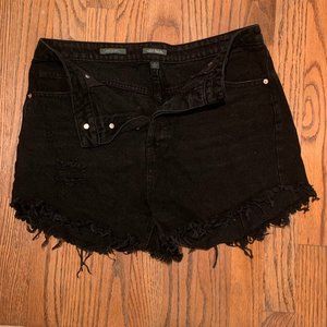 Black Jean Shorts